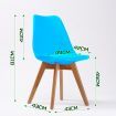 2X Retro Dining Cafe Chair Padded Seat BLUE