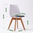 2X Retro Dining Cafe Chair Padded Seat WHITE/BLACK