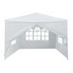 OGL 3x3m Outdoor Canopy Gazebo Party Wedding Tent Waterproof Marquee w/3 Sidewalls and 1 Door