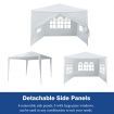 OGL 3x3m Outdoor Canopy Gazebo Party Wedding Tent Waterproof Marquee w/3 Sidewalls and 1 Door