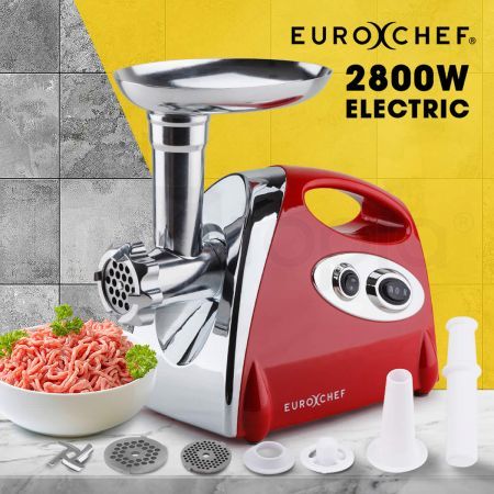 Euro-Chef 2500W Electric Meat Grinder MG500 - Red