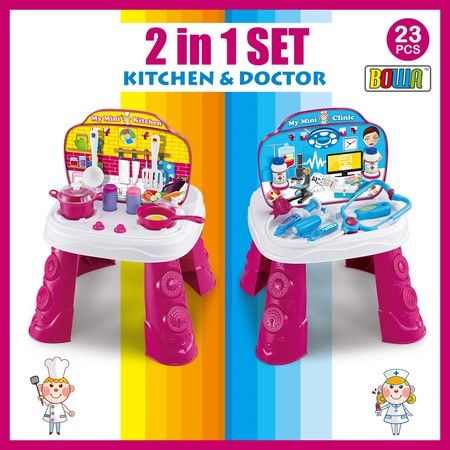 doctor set and kitchen set