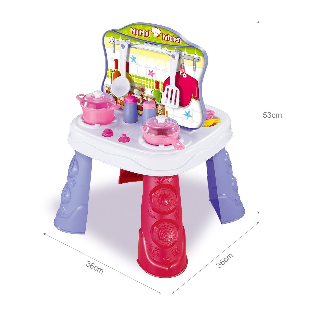 2in1 Kids Kitchen Vanity Dresser Pretend Toy Table