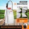 20L Weed Garden Backpack Sprayer w/4 Nozzle Pump Tank Hose Lance Belt