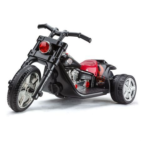 3 Wheel Electric Kids Ride-On Motorcycle - Black