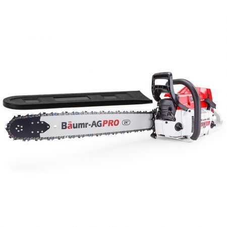 BAUMR-AG Petrol Commercial Chainsaw 24" Bar E-Start Chain Saw Top Handle Pruning