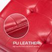 Storage Ottoman Stool 102cm Leather RED