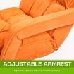 Lounge Sofa Microfiber Armchair Zig-Zag - Orange
