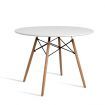 Artiss Dining Table Round White 4 Seater 100CM