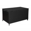 Wicker Outdoor Storage Box with 320 Litres of Storage Space - Black