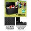 Wicker Outdoor Storage Box with 320 Litres of Storage Space - Black