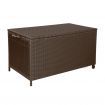 Wicker Outdoor Storage Box with 320 Litres of Storage Space - Dark Brown