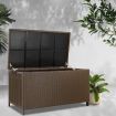 Wicker Outdoor Storage Box with 320 Litres of Storage Space - Dark Brown