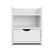 Artiss Bedside Table 1 Drawer with Shelf - FARA White