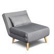 Fabric Sofa Bed with Pillow Included One Pillow - Grey
