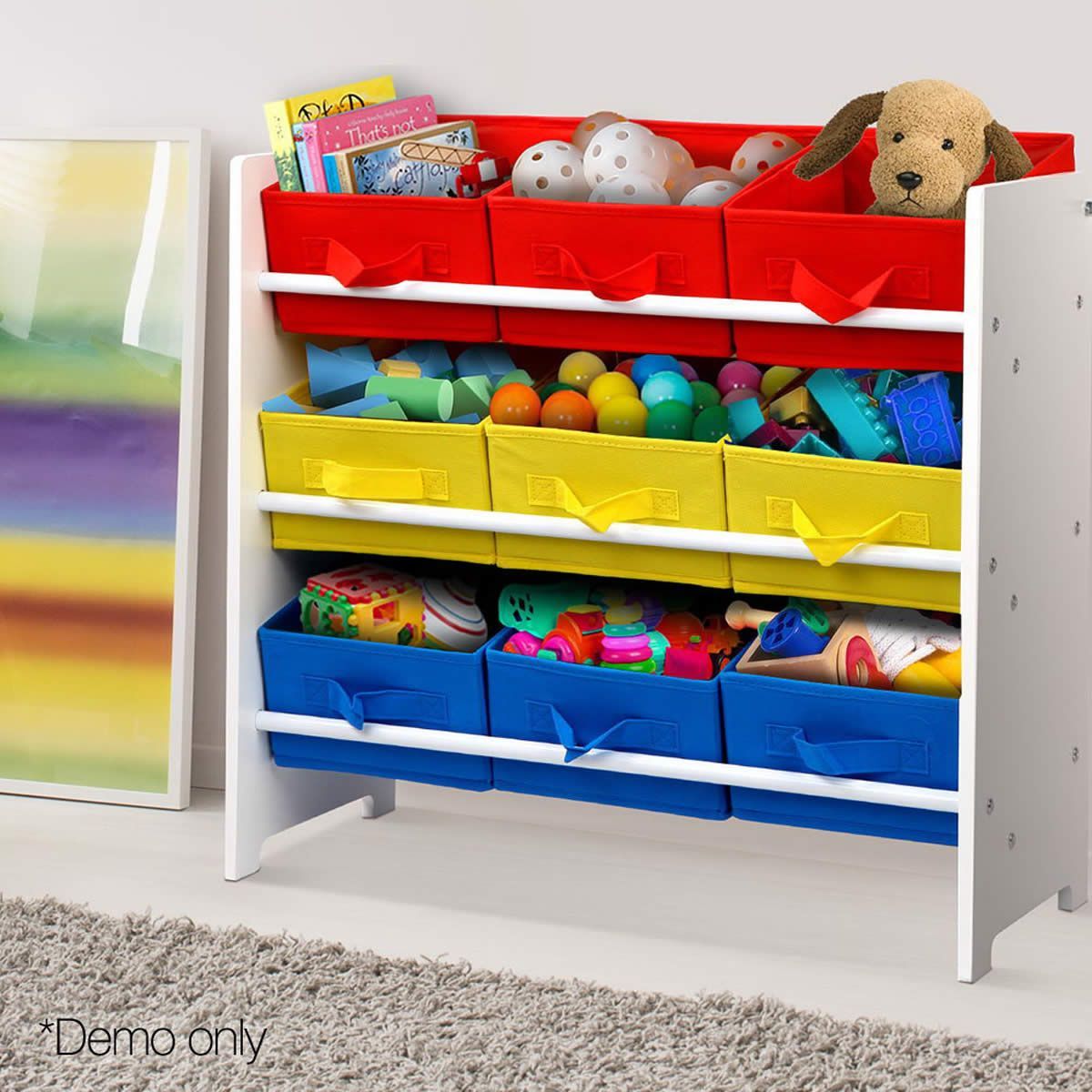 Removable Fabric Multibin Toy Box 9 Bins Crazy Sales