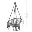 Gardeon Hammock Chair Outdoor Hanging Macrame Cotton Indoor Grey