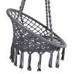 Gardeon Hammock Chair Outdoor Hanging Macrame Cotton Indoor Grey