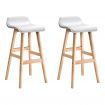 Artiss 2x Bar Stools Wooden Stool White