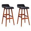Artiss 2x Bar Stools Wooden Stool Black