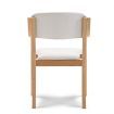 Set of 2 PU Leather Dining Chairs - White and Beige