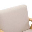 Fabric Dining Armchair with 14cm Thick Cushioned Seat - Beige