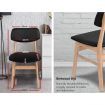 Set of 2 Replica Dining Chairs - Black and Brown