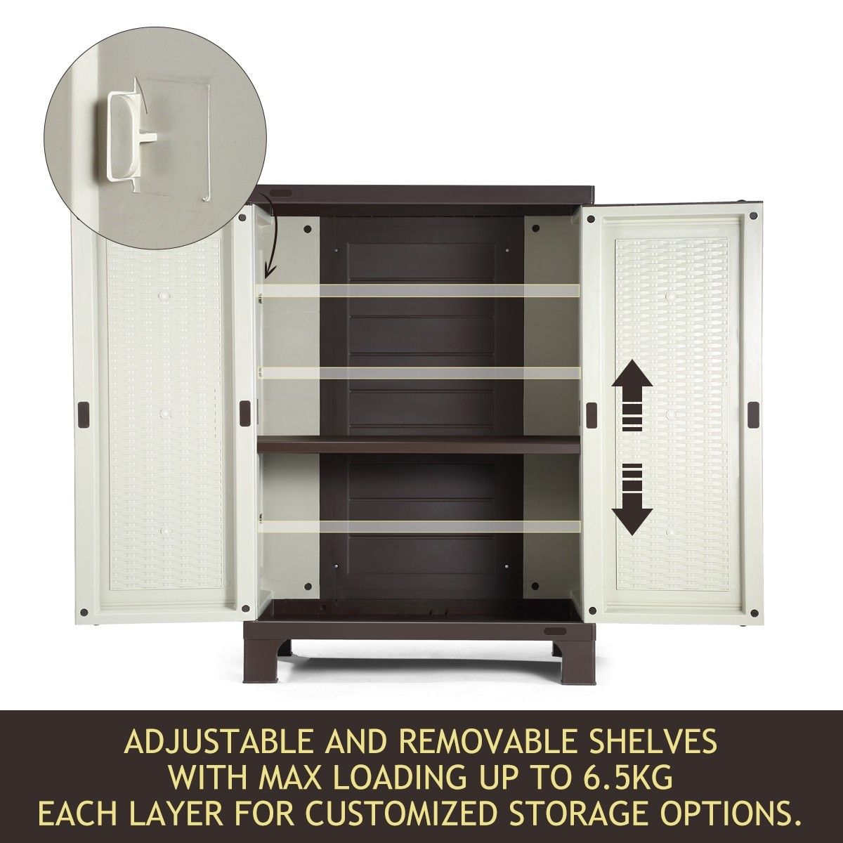 Shogun 92cm Lockable Outdoor Storage Cupboard Garage Carport