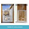 Pet Safety Gate Dog Safe Fence Puppy Baby Security Stair Barrier w/ Cat Door Adjustable 100cm