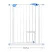 Pet Safety Gate Dog Puppy Security Stair Barrier Safe Fence Baby w/ Cat Door Adjustable 79cm