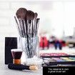 7 Pcs Makeup Brushes Kit Cosmetic Eye Shadow Lip Liner Blending Beauty Set - Black