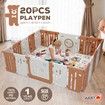 Baby Playpen Fence Room Enclosure Barrier Kids Safety Gates Child Interactive Activity Centre Toddler Play Yard 20 Panels