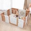 Baby Playpen Kids Safety Gate Enclosure Fence Interactive Activity Centre Toddler Play Room Yard Child Barrier 16 Panels