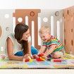 Baby Playpen Kids Safety Gate Enclosure Fence Interactive Activity Centre Toddler Play Room Yard Child Barrier 16 Panels