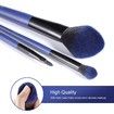 7 Pcs Makeup Brushes Kit Cosmetic Eye Shadow Lip Liner Blending Beauty Set - Blue