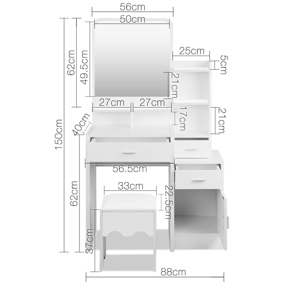Dressing Table with Stool and Drawers Crazy Sales