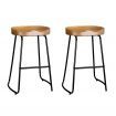 Artiss 2x Bar Stools Tractor Seat 65cm Wooden