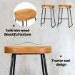 Artiss 2x Bar Stools Tractor Seat 65cm Wooden