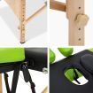 Zenses Massage Table 70cm 3 Fold Wooden Portable Beauty Therapy Bed Waxing Green