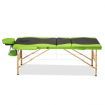 Zenses Massage Table 70cm 3 Fold Wooden Portable Beauty Therapy Bed Waxing Green