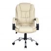 Artiss Executive Office Chair Leather Tilt Beige