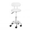 PU Leather 360 degree Swivel Salon Stool - White