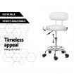 PU Leather 360 degree Swivel Salon Stool - White