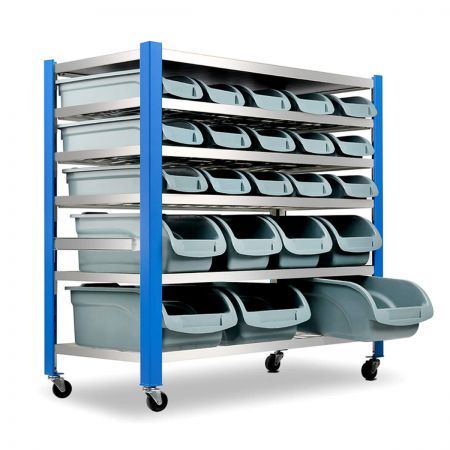 22 Storage Bin Rack Stand 5 Tier Construction