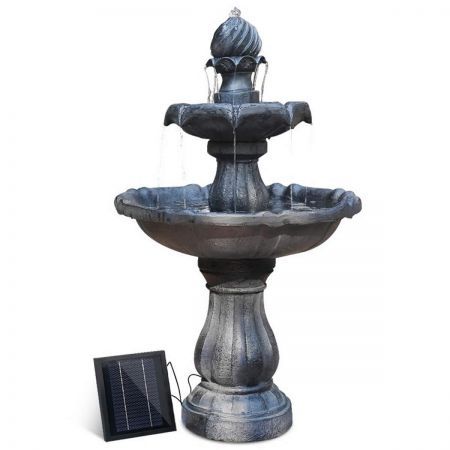 3-Tier Water Fountain with Solar Panel
