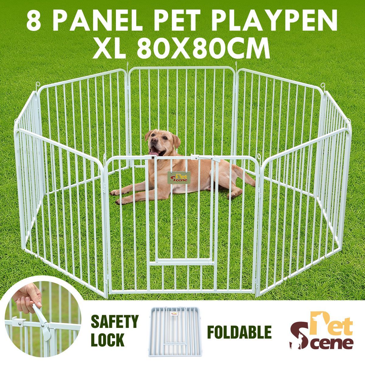 Picture of 8 Panel Pet Dog Playpen House Puppy Crate Exercise Fence Cage Enclosure ...