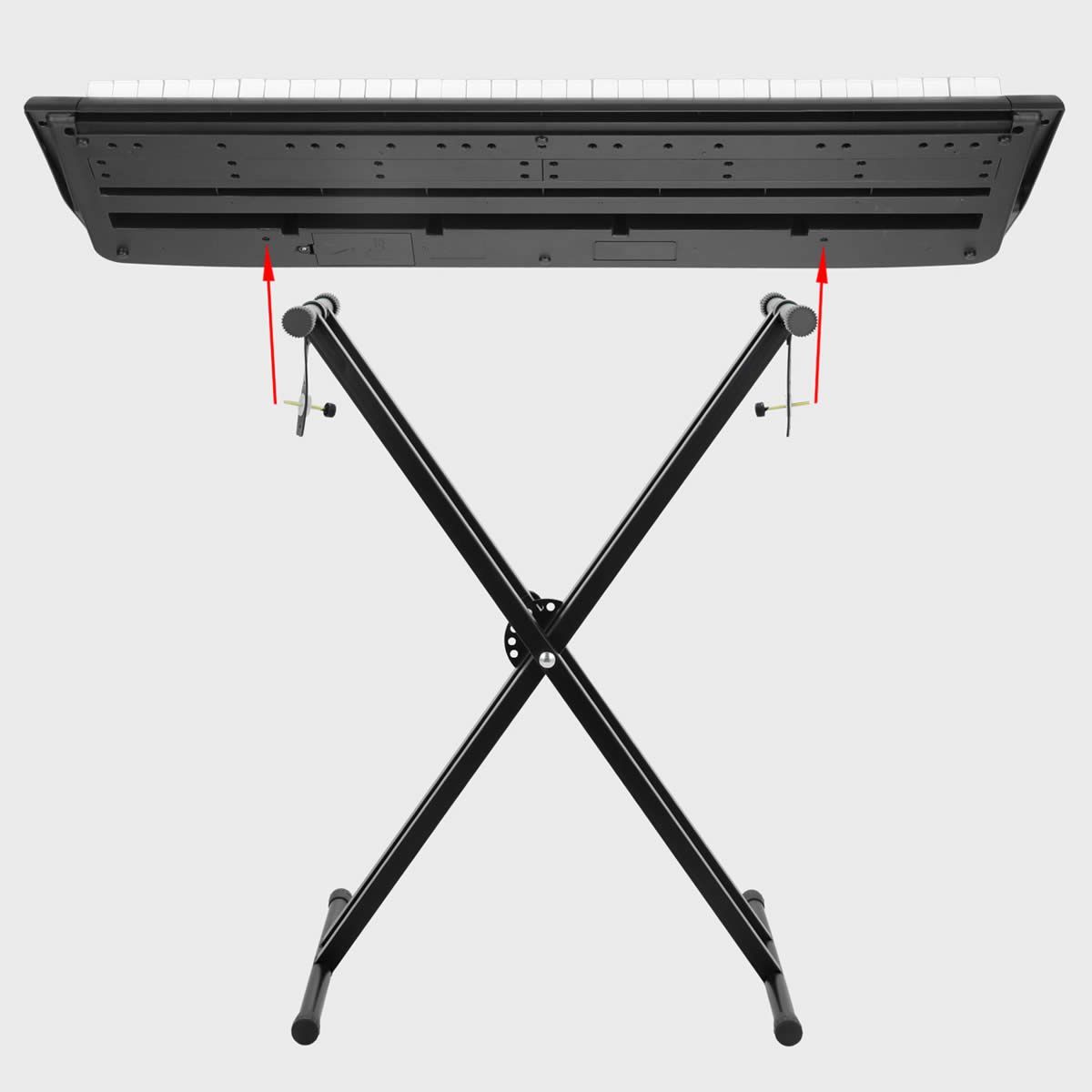 Height Adjustable Folding Keyboard Stand Double Braced X Type Holder