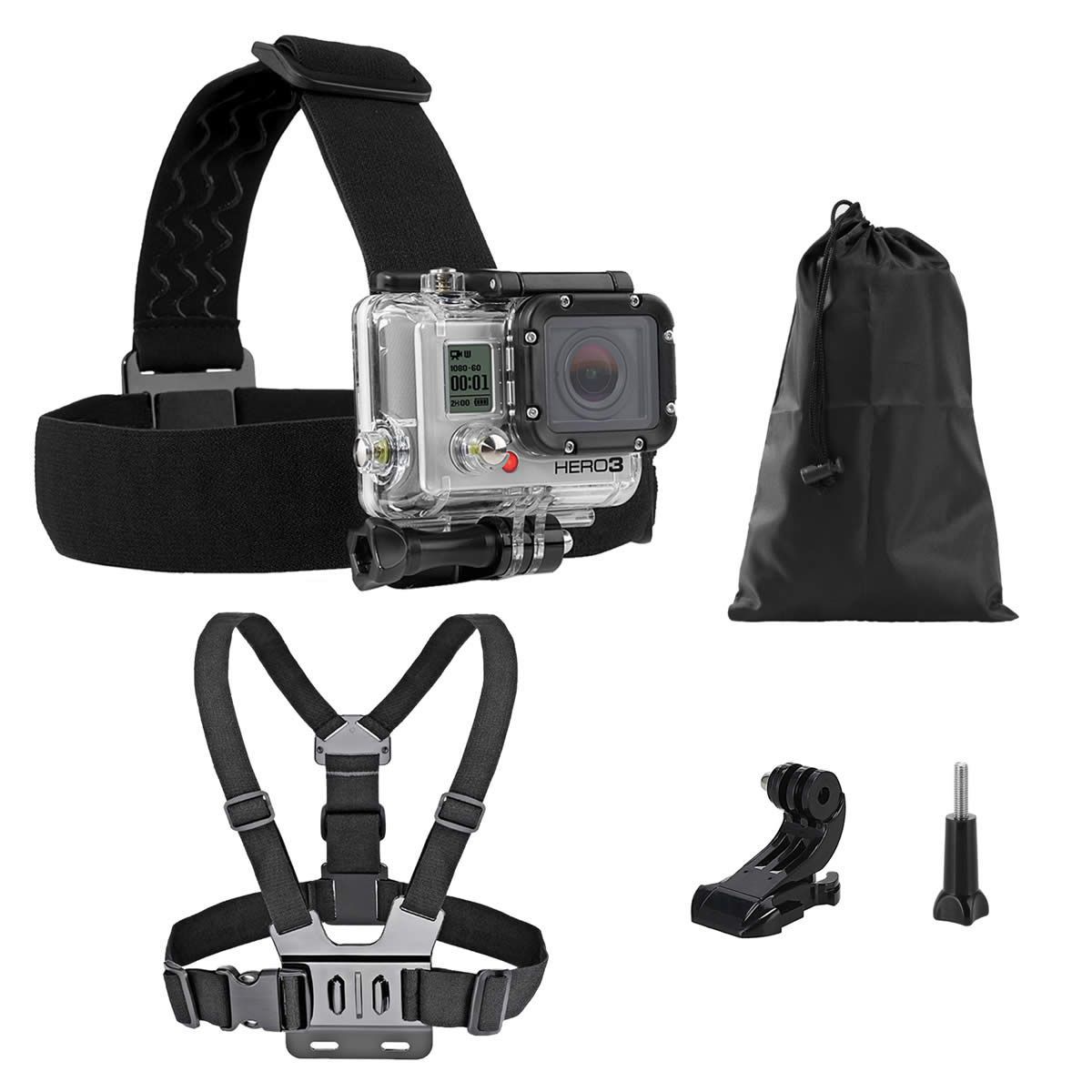 Head Helmet Strap Chest Harness Mount For GoPro 2 3 3+ 4 Go Pro Crazy Sales