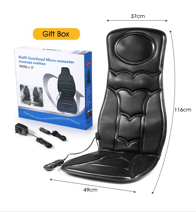 10 Motor Vibration Massage Chair Pad Cushion w/heat for Home Office Car