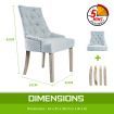 French Provincial Dining Chair Oak Leg AMOUR GREY